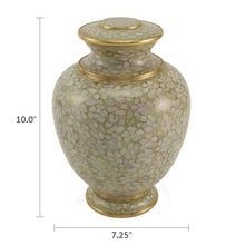 Opal Cloisonné Gold Accent Adult Cremation Urn - Funeral.com, Inc.