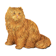 Orange Longhair Cat Figurine Pet Urn - Funeral.com, Inc.