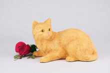 Orange Shorthair Cat Figurine Pet Urn - Funeral.com, Inc.