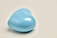 Pearl Blue Glossy Heart Small Cremation Urn - Funeral.com, Inc.