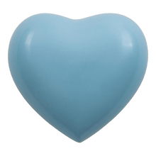 Pearl Blue Glossy Heart Small Cremation Urn - Funeral.com, Inc.