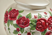Pearl Glazed Ceramic Red Roses Adult Cremation Urn - Funeral.com, Inc.