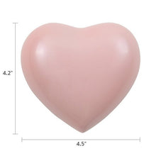 Pearl Pink Glossy Heart Small Cremation Urn - Funeral.com, Inc.