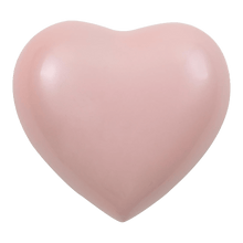 Pearl Pink Glossy Heart Small Cremation Urn - Funeral.com, Inc.