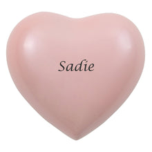 Pearl Pink Glossy Heart Small Cremation Urn - Funeral.com, Inc.