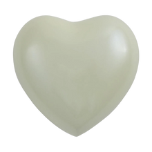 Pearl White Brass Heart Keepsake Urn - Funeral.com, Inc.