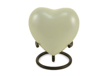 Pearl White Brass Heart Keepsake Urn - Funeral.com, Inc.