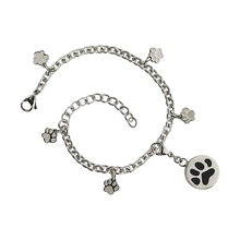 Pet Cremation Bracelet with Paw Print Charm - Funeral.com, Inc.