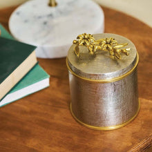 Pewter and Bronze Stainless Steel Small Cremation Urn with Lily Design - Funeral.com, Inc.