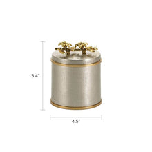 Pewter and Bronze Stainless Steel Small Cremation Urn with Lily Design - Funeral.com, Inc.