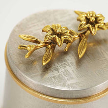 Pewter and Bronze Stainless Steel Small Cremation Urn with Lily Design - Funeral.com, Inc.