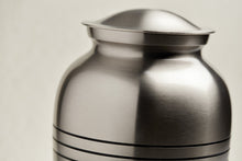Pewter Brass Extra Large Pet Urn with Classic Three Bands - Funeral.com, Inc.