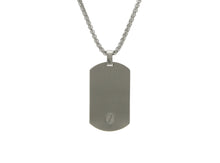 Pewter Dog Tag with Gold Accent, 24" Chain Cremation Necklace - Funeral.com, Inc.