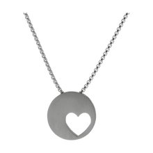 Pewter Eternity Heart Pendant, 21" Chain Cremation Necklace - Funeral.com, Inc.