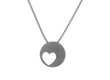 Pewter Eternity Heart Pendant, 21" Chain Cremation Necklace - Funeral.com, Inc.