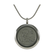 Pewter Hinged, Love My Dog w/ Two Inserts Cremation Necklace - Funeral.com, Inc.