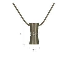 Pewter Hourglass w/ Zirconia, Stainless Steel Cremation Necklace - Funeral.com, Inc.