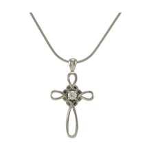 Pewter Infinity Cross Pendant, Stainless Steel Cremation Necklace - Funeral.com, Inc.