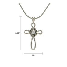 Pewter Infinity Cross Pendant, Stainless Steel Cremation Necklace - Funeral.com, Inc.