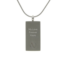 Pewter & Onyx Embossed Dove, Stainless Steel Cremation Necklace - Funeral.com, Inc.