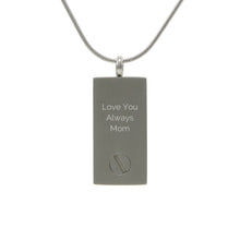 Pewter & Onyx Embossed Tree, Stainless Steel Cremation Necklace - Funeral.com, Inc.