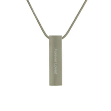 Pewter Pillar w/ Cubic Zirconias, Stainless Steel Cremation Necklace - Funeral.com, Inc.