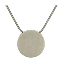 Pewter Plain Round Pendant Cremation Necklace, 19" Chain - Funeral.com, Inc.