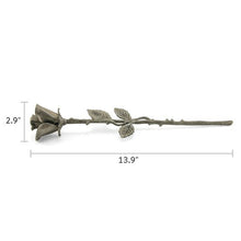 Pewter Rose with Pewter Stem Keepsake Urn - Funeral.com, Inc.
