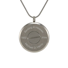 Pewter Round Hinged Birds, Stainless Steel Cremation Necklace - Funeral.com, Inc.