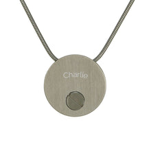 Pewter Round Pendant w/ Paw Prints Cremation Necklace - Funeral.com, Inc.