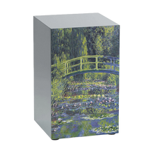 Pewter Stainless Steel Water Lilies Adult Cremation Urn - Funeral.com, Inc.