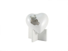 Pewter Teddy Bear Heart Small Cremation Urn - Funeral.com, Inc.