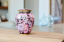 Pink and Purple Cloisonné Floral Adult Cremation Urn - Funeral.com, Inc.