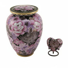 Pink and Purple Cloisonné Floral Adult Cremation Urn - Funeral.com, Inc.