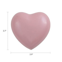 Pink Brass Heart Keepsake with Pearl Gloss Finish - Funeral.com, Inc.