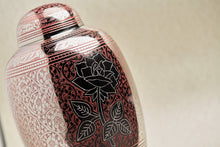 Pink Brass Rose Engraved Adult Cremation Urn - Funeral.com, Inc.