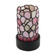Pink Floral Stained Glass LED Keepsake Urn - Funeral.com, Inc.