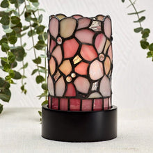 Pink Floral Stained Glass LED Keepsake Urn - Funeral.com, Inc.