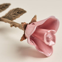 Pink Rose with Bronze Stem Keepsake Urn - Funeral.com, Inc.