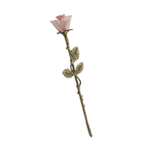 Pink Rose with Bronze Stem Keepsake Urn - Funeral.com, Inc.