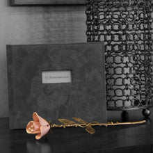 Pink Rose with Bronze Stem Keepsake Urn - Funeral.com, Inc.