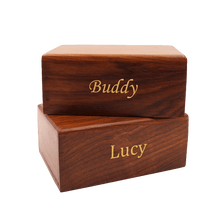 Plain Rosewood Pet Cremation Urn with Laser Engraving - Funeral.com, Inc.