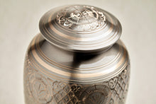 Polished Pewter Brass Ornate Adult Cremation Urn - Funeral.com, Inc.