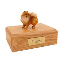 Pomeranian, Standing Figurine Pet Cremation Urn - Funeral.com, Inc.