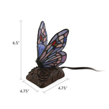 Purple Butterfly Stained Glass Keepsake Lamp Urn - Funeral.com, Inc.
