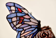 Purple Butterfly Stained Glass Keepsake Lamp Urn - Funeral.com, Inc.