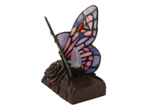 Purple Butterfly Stained Glass LED Lamp Keepsake Urn - Funeral.com, Inc.