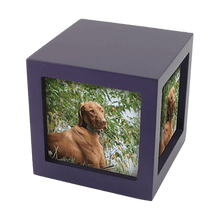 Purple Photo Cube Large Pet Cremation Urn - Funeral.com, Inc.