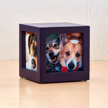 Purple Photo Cube Medium Pet Cremation Urn - Funeral.com, Inc.