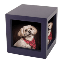 Purple Photo Cube Medium Pet Cremation Urn - Funeral.com, Inc.